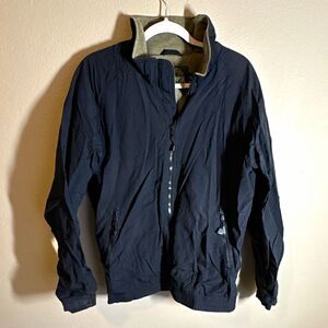 Cabela’s Men’s Jacket M Tall Black Full Zip Lined Nylon Stand-Up Collar